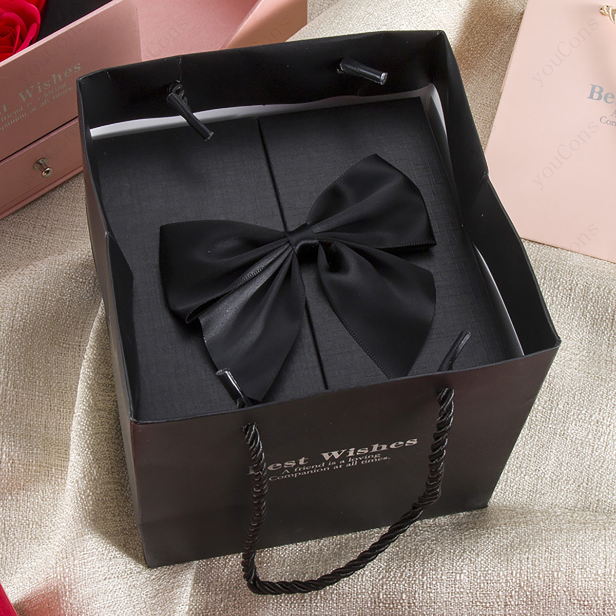 Women's Pink Synthetic Zirconia Birthstone Necklace Gift Box